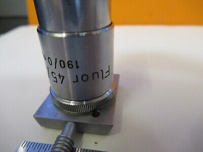 REICHERT AUSTRIA OBJECTIVE 45X /190 FLUOR MICROSCOPE PART AS PICTURED &W2-B-49