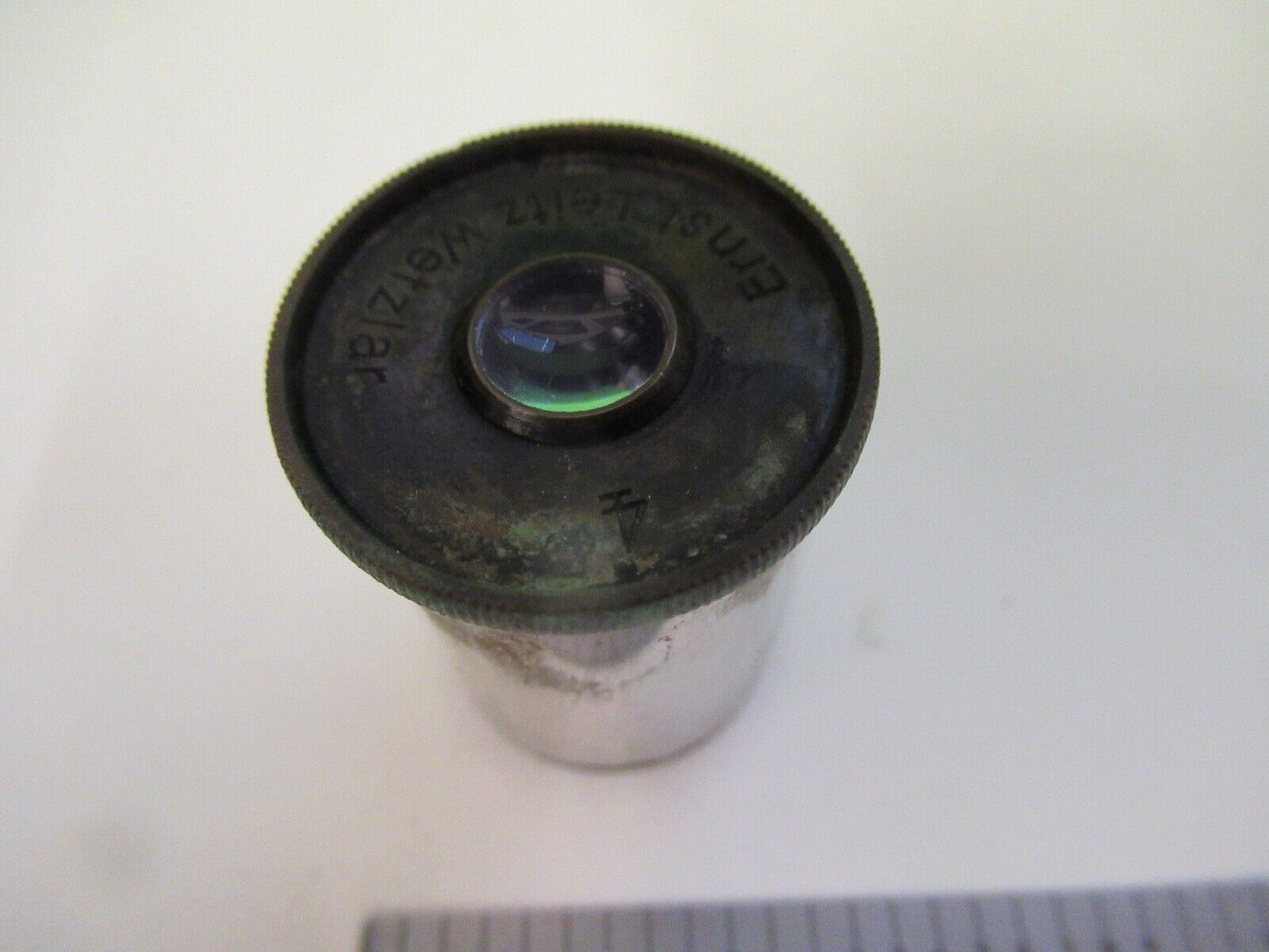 ANTIQUE ERNST LEITZ WETZLAR EYEPIECE 4 MICROSCOPE PART AS PICTURED &80-A-16