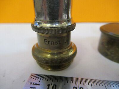 ANTIQUE BRASS ERNST LEITZ OBJECTIVE "6" MICROSCOPE PART AS PICTURED &F1-A-81