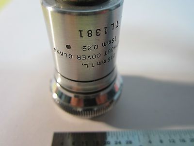 MICROSCOPE PART OBJECTIVE VINTAGE BAUSCH LOMB 16 mm 215 MM  OPTICS BIN#24-57-1