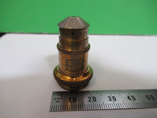 ANTIQUE BRASS SPENCER 44X 4mm OBJECTIVE MICROSCOPE AS PICTURED #H3-A-20