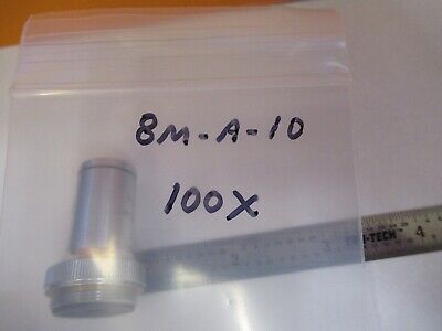 UNITRON COATED 100X METALLOGRAPH OBJECTIVE MICROSCOPE PART AS PICTURED &8M-A-10