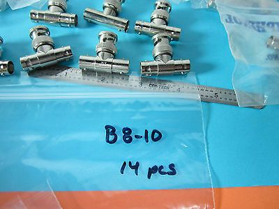 LOT 14 PCS BNC RF MICROWAVE CONNECTORS T BNC AS IS  BIN#B8-10