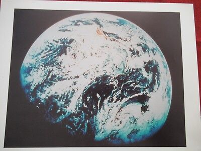 COLLECTABLE PRINT PLANET EARTH FROM SPACE NASA VINTAGE REPRODUCTION &BLI