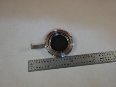 MICROSCOPE PART ZEISS GERMANY POLARIZER LENS POL OPTICS AS IS #T2-B-09