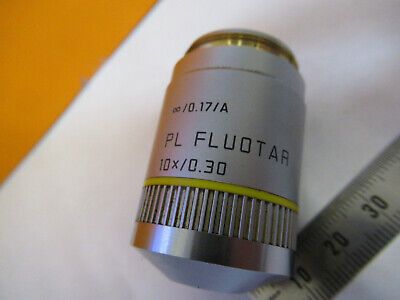 LEICA DMR GERMANY FLUOR 10X OBJECTIVE 506000 MICROSCOPE PART AS PICTURED P6-A-87