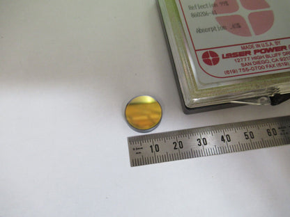 OPTICAL SILICON METAL LENS GOLD PLATED INFRARED LASER OPTICS AS PICTURED H3-A-83