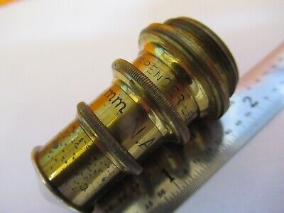 ANTIQUE SPENCER 4mm BRASS OBJECTIVE MICROSCOPE PART AS PICTURED &7B-B-11