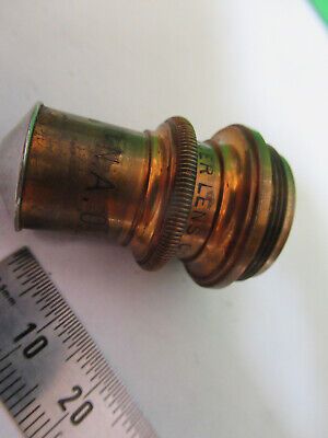 ANTIQUE BRASS SPENCER 12X LENS OBJECTIVE MICROSCOPE PART AS PICTURED &Z9-A-61