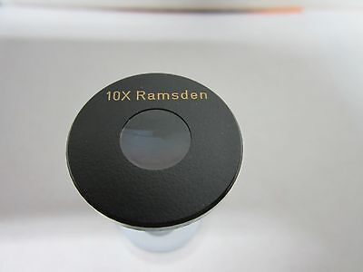 OPTICAL MICROSCOPE PART EYEPIECE 10X RAMSDEN GERMANY OPTICS AS IS BIN#K5-32