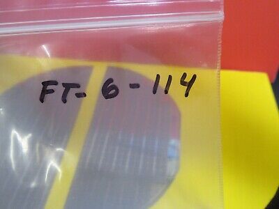 SILICON WAFER WITH OPTICAL COMPONENTS HALVED AS PICTURED &FT-6-114