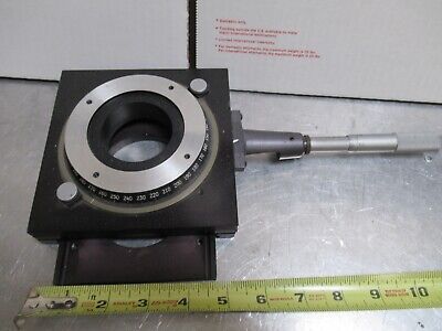 LARGE ROTARY TRANSLATION MICROMETER STAGE OPTICS MECHATRONICS AS PICTURED &TC-2