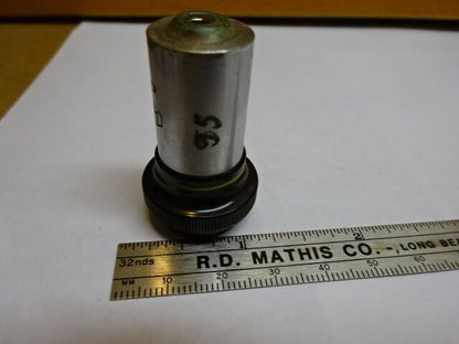 FOR PARTS MICROSCOPE PART OBJECTIVE OLYMPUS 40X FAIR OPTICS AS IS #81-50