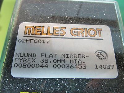 OPTISCHER MELLES GRIOT FLACHSPIEGEL 38 mm DURCHMESSER LASEROPTIK BIN#A4