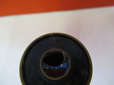 ANTIQUE ERNST LEITZ 6X LENS OPTICS EYEPIECE MICROSCOPE PART AS PICTURED &93-A-03