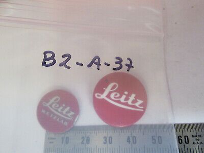 LEITZ WETZLAR PAIR LOGO PLASTIC + ALUMINUM MICROSCOPE PART AS PICTURED &B2-A-37