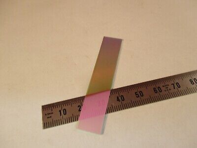 OPTICAL GLASS PLATE COATED DICHROIC MIRROR FILTER OPTICS AS PICTURED &8-A-95