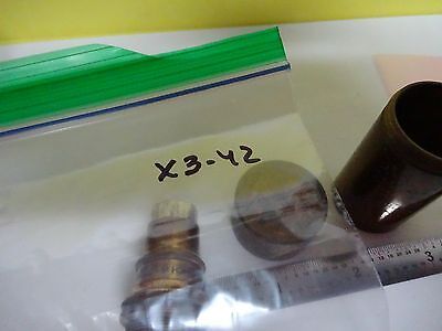 MICROSCOPE PART ANTIQUE OBJECTIVE BRASS BAUSCH LOMB OPTICS AS IS BIN#X3-42