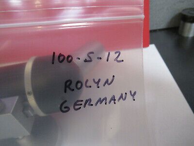 ROLYN GERMANY TUBUS STAGE ASSEMBLY OPTICS MICROSCOPE PART AS PICTURED #100-S-12