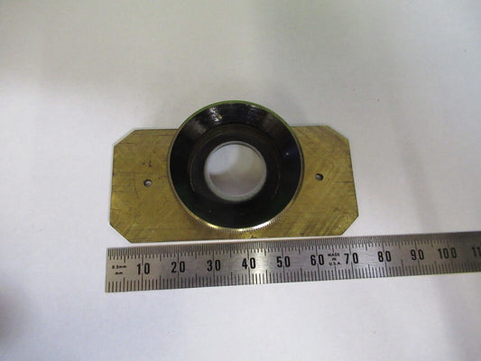 ANTIQUE BRASS COMPRESSORIUM SLIDE STAGE UK MICROSCOPE PART F8-B-05