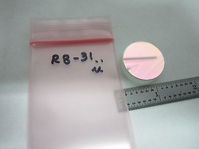 OPTICAL DICHROIC ROUND MIRROR [dot on back side] LASER OPTICS AS IS BIN#R8-31