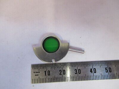 OPTICAL GLASS MOUNTED GREEN FILTER MICROSCOPE PART OPTICS AS PICTURED #93-A-37