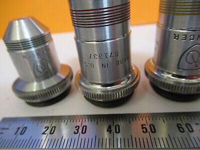 LOT 3 EA SPENCER AO OBJECTIVES LENSES MICROSCOPE PART AS PICTURED P3-A-94