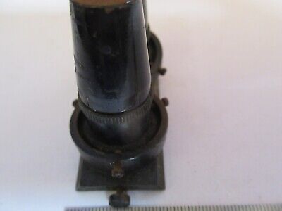 ANTIQUE BRASS STEREO OBJECTIVES OPTICS MICROSCOPE PART AS PICTURED &7B-B-80