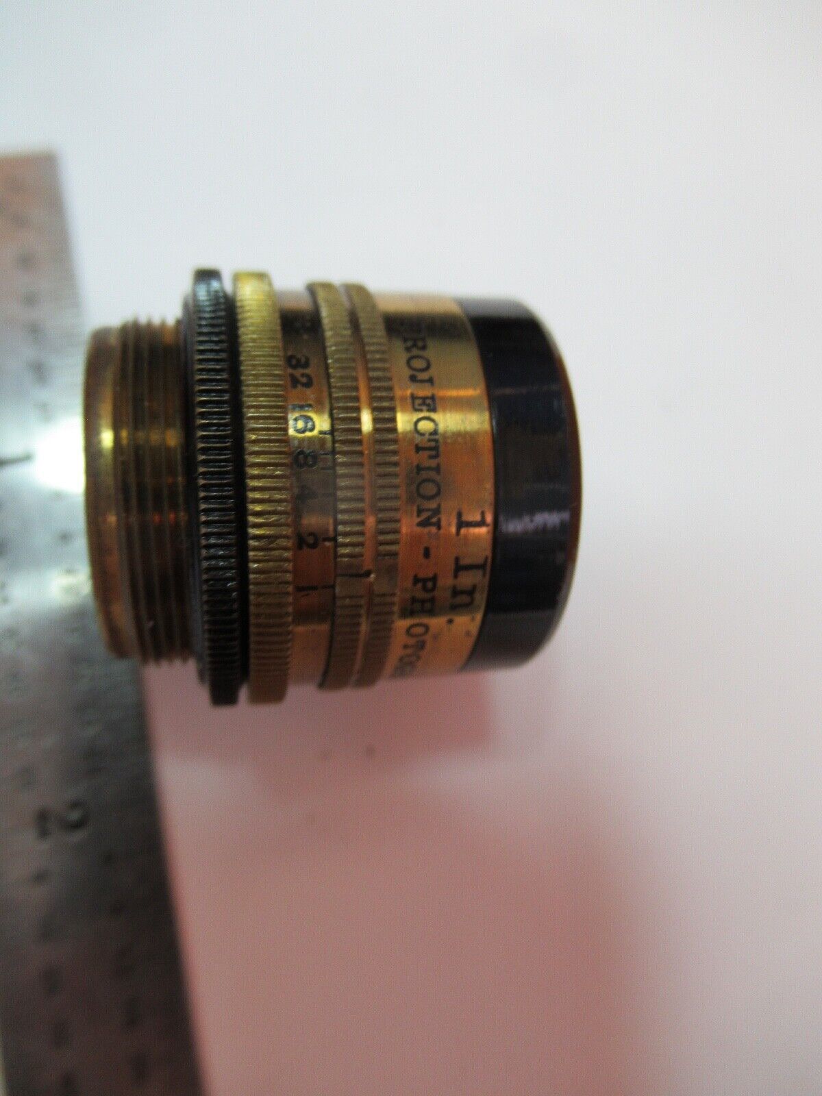 RARE BAUCH LOMB OBJECTIVE 1 IN IRIS PROJECTION MICROSCOPE PART AS PIC &A2-A-11