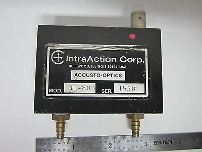 OPTICAL AOM ACOUSTO OPTIC MODULATOR LASER OPTICS INTRAACTION ML-80B BIN#N3-01