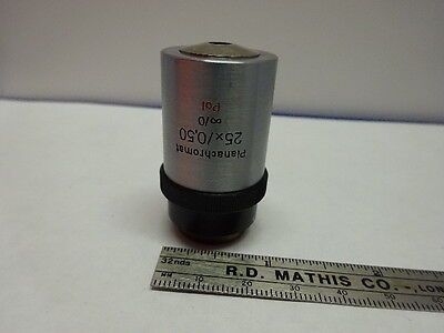 MICROSCOPE PART OBJECTIVE AUS JENA GERMANY POL 25X [dirty] OPTICS AS IS #84-17