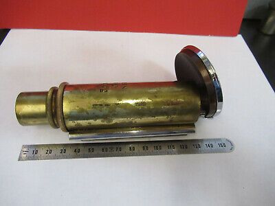 ANTIQUE ERNST LEITZ BRASS TUBUS + NOSEPIECE MICROSCOPE PART AS PICTURED Q3-B-85