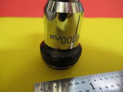 WILD HEERBRUGG SWISS OBJECTIVE 100X LENS OPTICS MICROSCOPE PART 506023 &FT-6-167