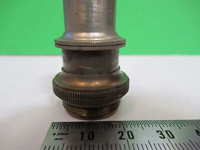 ANTIQUE BRASS BAUSCH LOMB OBJECTIVE MICROSCOPE PART OPTICS AS PICTURED &z9-a-107