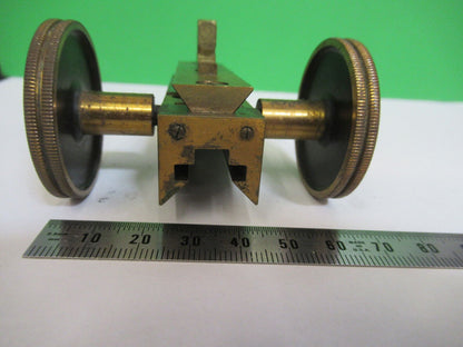 ANTIQUE BAUSCH LOMB BRASS GROSS STAGE  MICROSCOPE PART AS PICTURED &Z9-A-155