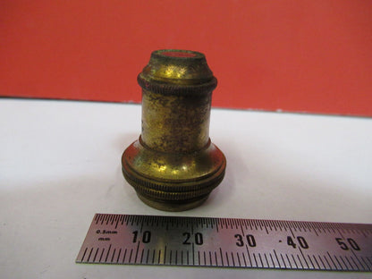 ANTIQUE BRASS KORISTKA ITALY OBJECTIVE 8 MICROSCOPE PART AS PICTURED &H9-B-59