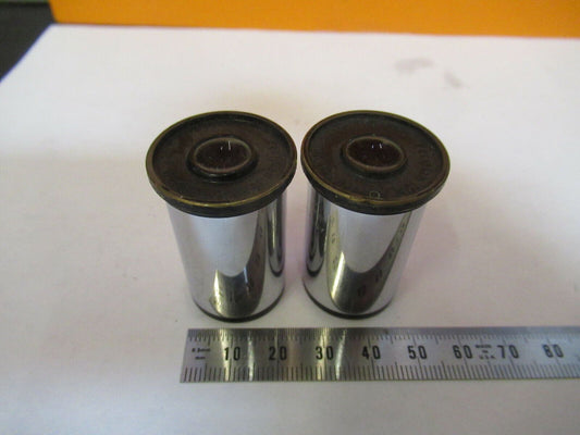 ANTIQUE ERNST LEITZ EYEPIECE 10X PAIR MICROSCOPE PART AS PICTURED &P9-A-18