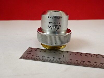 MICROSCOPE PART OBJECTIVE LEITZ WETZLAR GERMANY 4X OPTICS AS IS B#U1-B-09