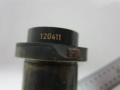 MICROSCOPE PART DMR LEICA MOUNTED LENS IN BRASS 120411 OPTICS BIN#D2-P-25