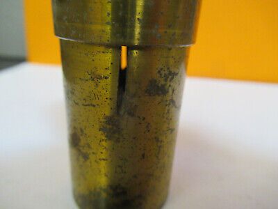 EMPTY BAUSCH LOMB BRASS OBJECTIVE CANISTER MICROSCOPE PART AS PICTURED 8Y-A-120