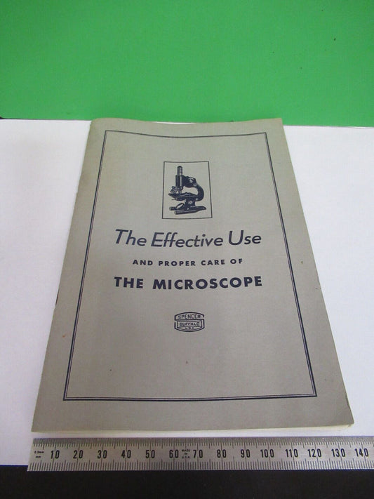 AO SPENCER BOOKLET 1941 ANTIQUE MICROSCOPE PART AS PICTURED #R1-A-90