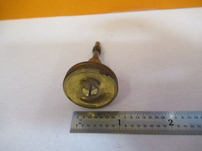 ANTIQUE ERNST LEITZ GERMANY BRASS KNOB MICROSCOPE PART AS PICTURED &8M-A-80B