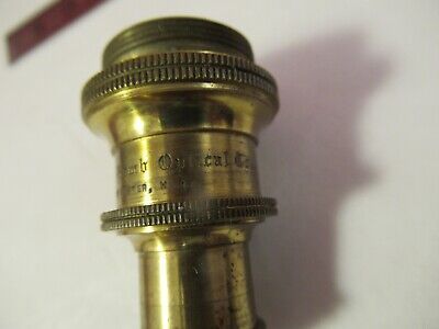 ANTIQUE BRASS OBJECTIVE BAUSCH LOMB 1/6 OPTICS MICROSCOPE AS PICTURED #10-B-32