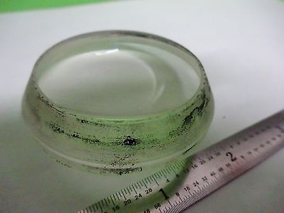 OPTICAL LARGE CONVEX CONCAVE LENS [chip on edge] LASER OPTICS AS IS BIN#V7-40