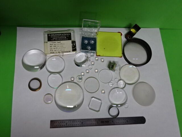 LOT OPTICAL LENSES TOOLS MIRROR MIL SPEC LASER OPTICS AS IS #AS-40