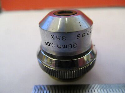 VINTAGE BAUSCH LOMB OBJECTIVE 3.5X 300mm MICROSCOPE PART AS PICTURED &13-FT-63