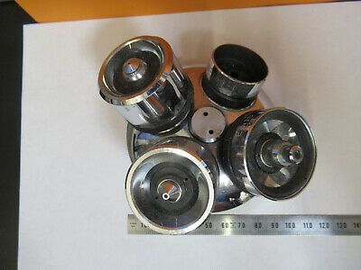 WILD HEERBRUGG SWISS NOSEPIECE + OBJECTIVES MICROSCOPE PART AS PIC M20 8Y-A-124