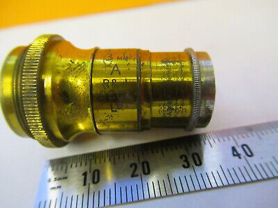 ANTIQUE RJ BECK UK BRASS OBJECTIVE MICROSCOPE PART AS PICTURED P9-A-62