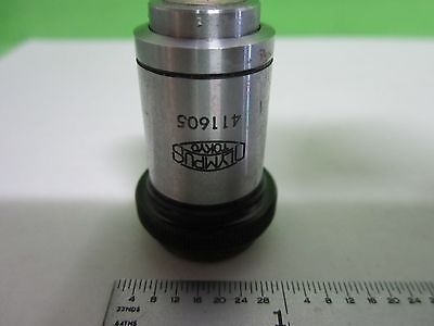 MICROSCOPE PART OLYMPUS JAPAN OBJECTIVE HI 100X OPTICS AS PICTURED BIN#T4-24