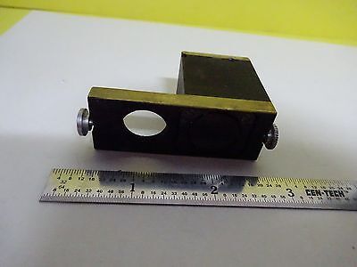 MICROSCOPE PART BEAM SPLITTER BRASS MOUNTED OPTICS AS IS BIN#W4-38